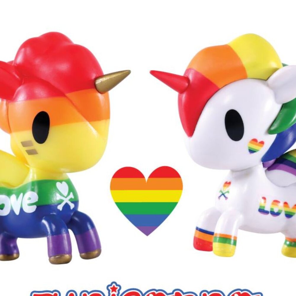 Tokidoki Unicorno Pride Love Exclusive 2 Pack Rainbow Unicorn 2017 New Sealed - Picture 1 of 5
